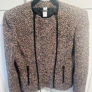 Versace Wool Pink Tweed Jacket - Size 2